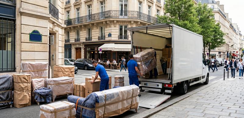 Chargement d’un déménagement de Paris vers Differdange