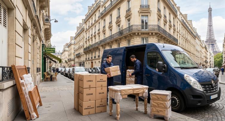 Chargement d’un petit déménagement à Paris vers le Luxembourg