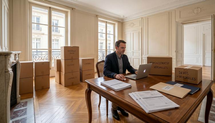 Preparation d’un devis de demenagement a Versailles