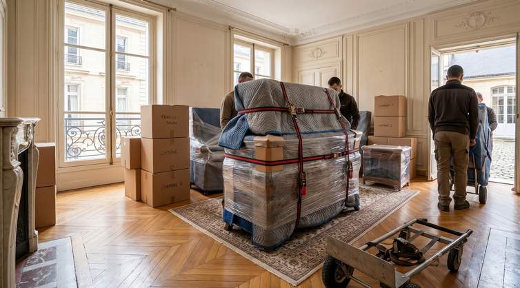Protection du mobilier pendant un demenagement a Versailles